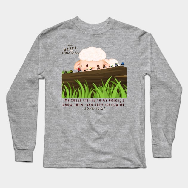 Happy Little Sheep | Book On Amazon Long Sleeve T-Shirt by Bread of Life Bakery & Blog